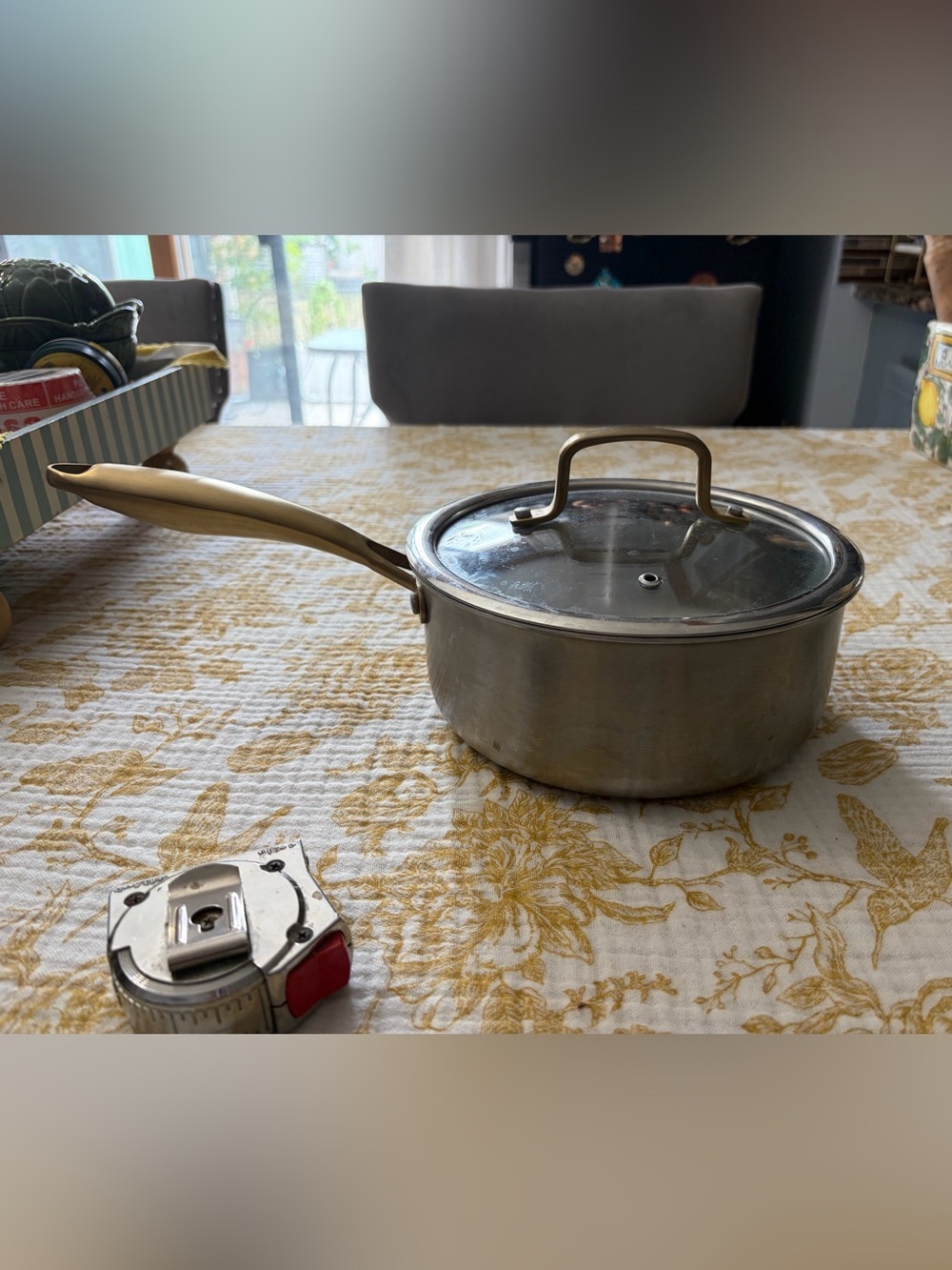 Everyday Stainless Steel Saucepan with Lid - Metallic Silver